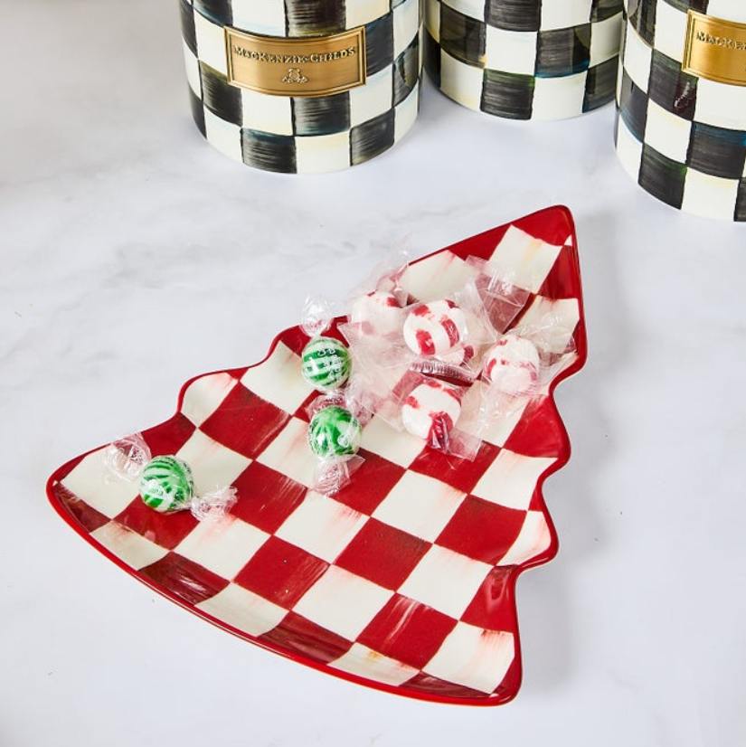 Cherry Check Tree Dish