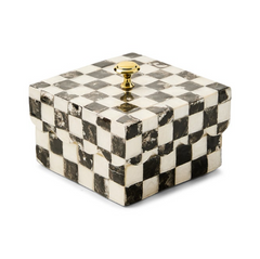 Check Capiz Scalloped Box