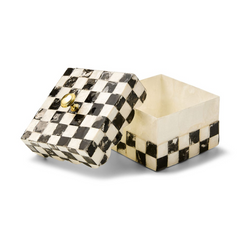 Check Capiz Scalloped Box