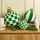 Green Check Large Tabletop Ornament