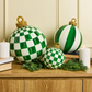 Green Check Small Tabletop Ornament