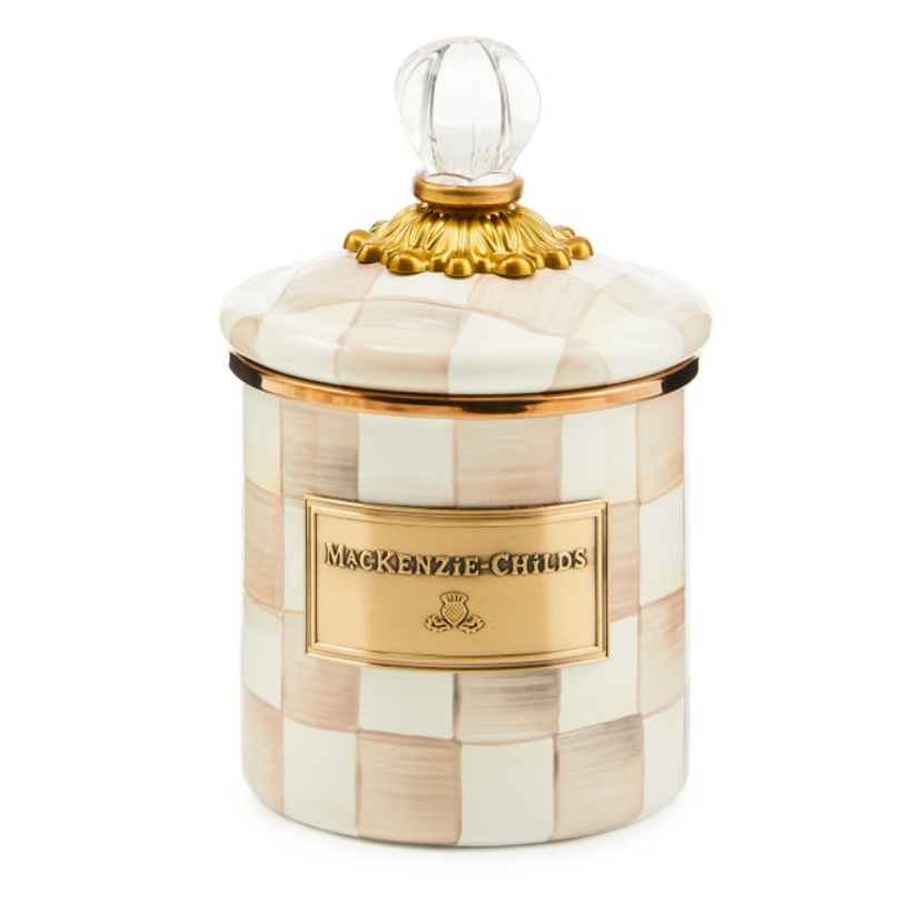 Mocha Check Demi Canister
