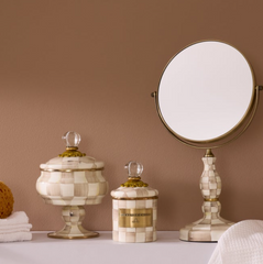 Mocha Check Mini Canister