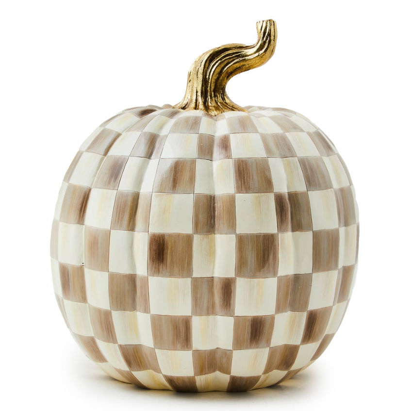 Mocha Check Pumpkin