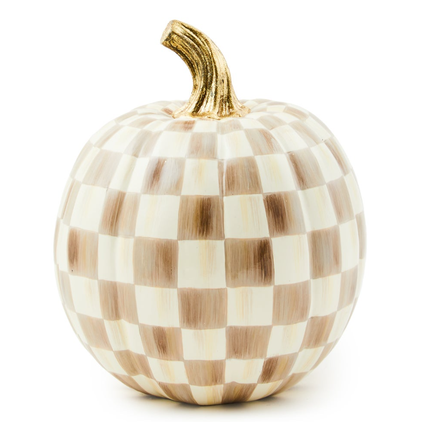 Mocha Check Pumpkin