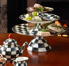 Courtly Check Pedestal Platter