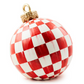 Red Check Large Tabletop Ornament