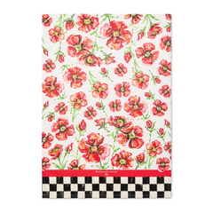 Red Poppies Printed Dish Towel