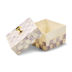 Check Capiz Scalloped Box