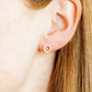 Lily Co Screwback Stud earrings in round with diamonds.