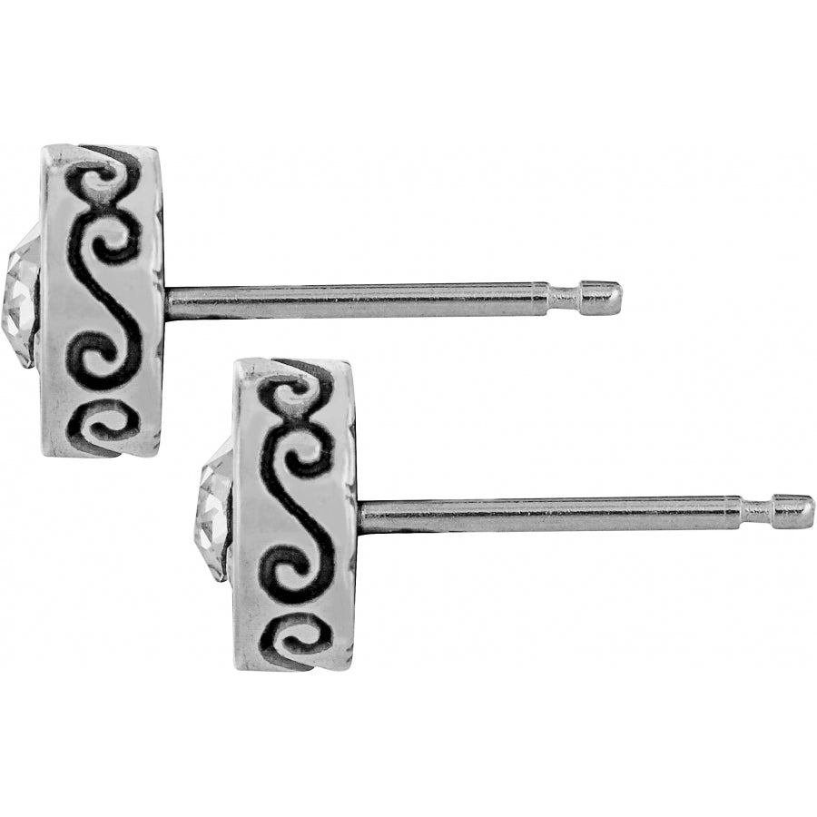 Crescent Mini Post Earrings Side View