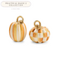 Amber Check And Stripe Petite Pumpkins, Set Of 2