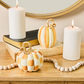 Amber Check And Stripe Petite Pumpkins, Set Of 2