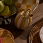 Amber Check And Stripe Petite Pumpkins, Set Of 2