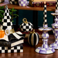 Courtly Check And Stripe Petite Pumpkins, Set Of 2