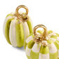 Moss Check And Stripe Petite Pumpkins, Set Of 2