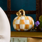 Orange Check And Stripe Petite Pumpkins, Set Of 2