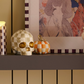 Orange Check And Stripe Petite Pumpkins, Set Of 2