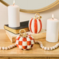 Paprika Check And Stripe Petite Pumpkins, Set Of 2