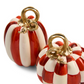 Paprika Check And Stripe Petite Pumpkins, Set Of 2