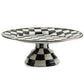 MacKenzie-Childs Courtly Check Enamel Large Pedestal Platter.