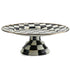 MacKenzie-Childs Courtly Check Enamel Large Pedestal Platter.