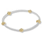 Signature Cross Small Sterling Mixed Metal Pattern 2mm Bead Bracelet - Gold