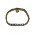 Gold filled bead bracelet from Little Words Project that reads, Manifest.