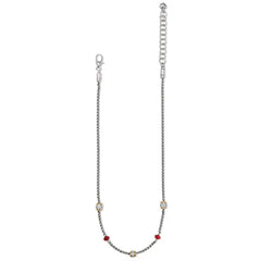 Meridian Red Short Necklace Length View