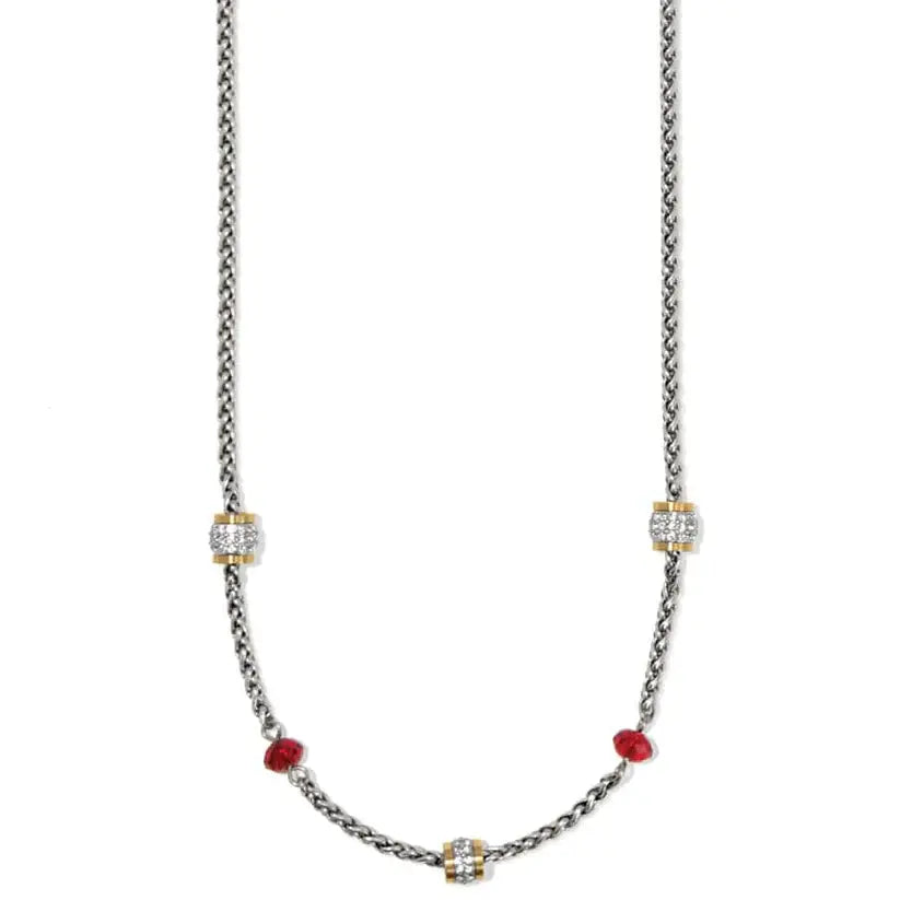 Meridian Red Short Necklace Close Up View