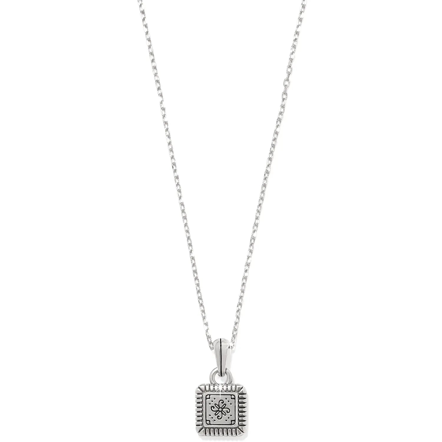 Mosaic Two Tone Mini Tile Necklace Back View