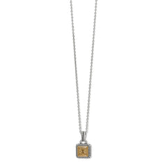 Mosaic Two Tone Mini Tile Necklace Front View