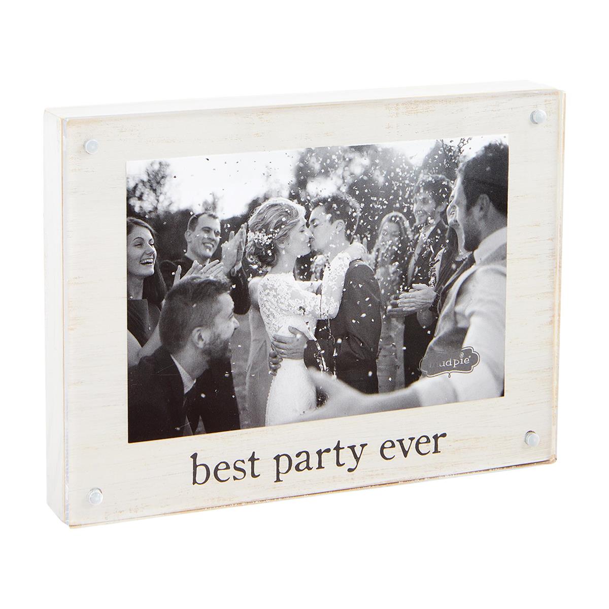 Mud Pie Best Party Ever Magnetic Block Picture Frame
