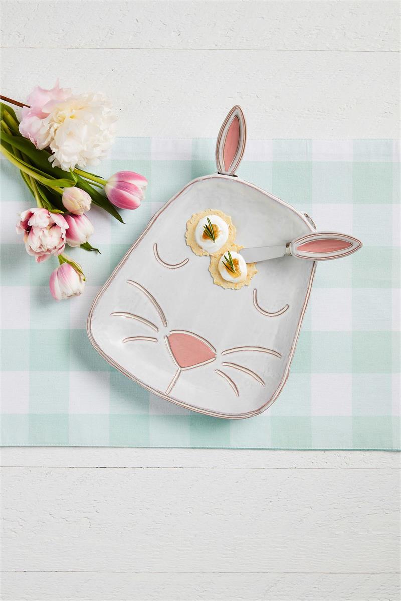 Mud PIe Bunny Ear Spreader Platter Set.