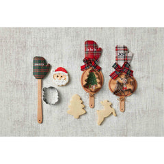 The complete Christmas themed spatulas and cookie cutters from Mud Pie.