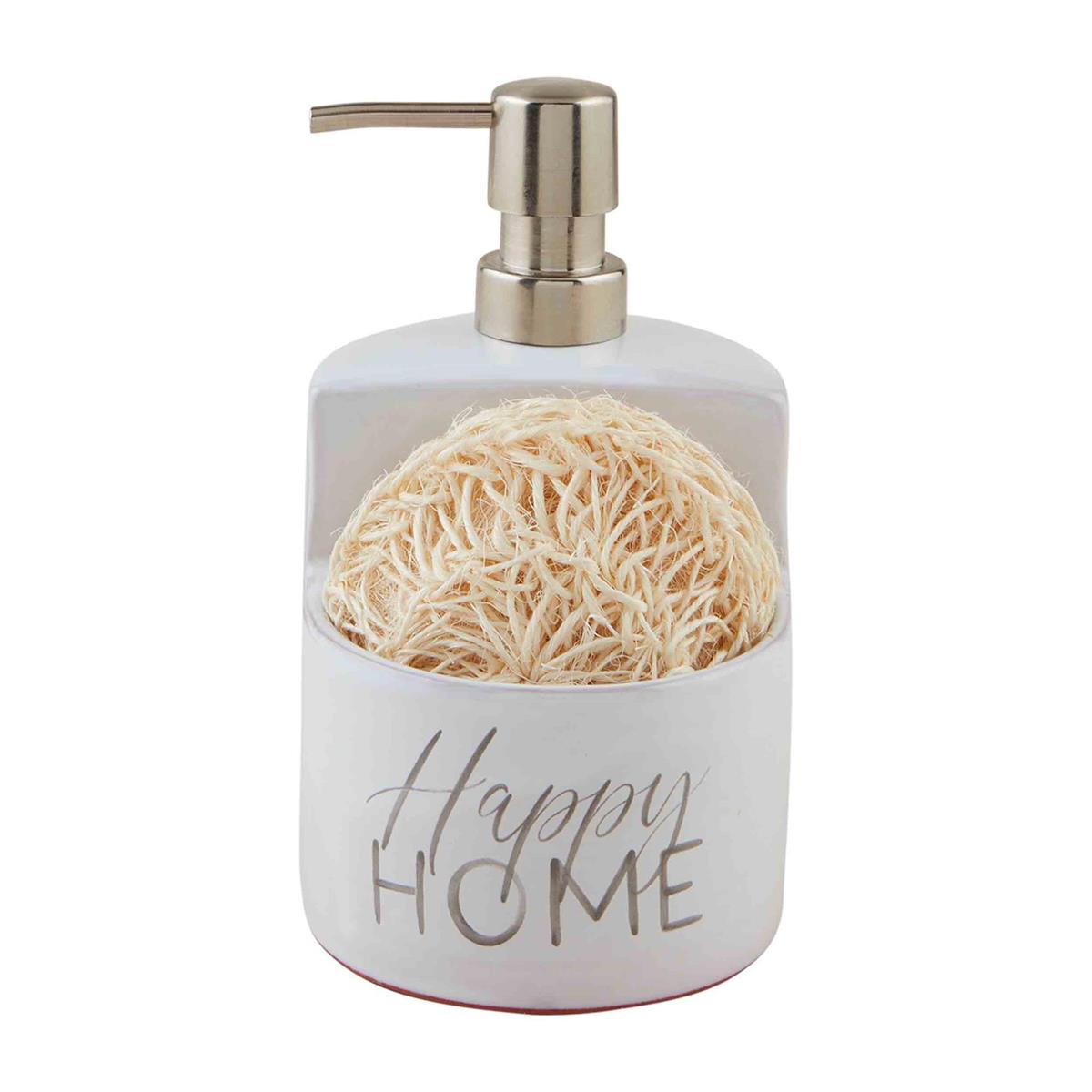 Mud Pie Happy Home Soap & Sponge Holder Set