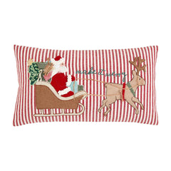 A Santa Claus pillow for Christmas.