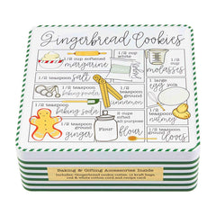 A Gingerbread cookie tin with a step by step recipe! From Mud Pie.