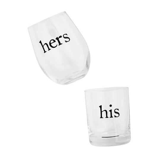 His & Hers Glass Set 1800