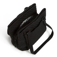 Multi-Compartment Shoulder Bag Black Inside Pocket View