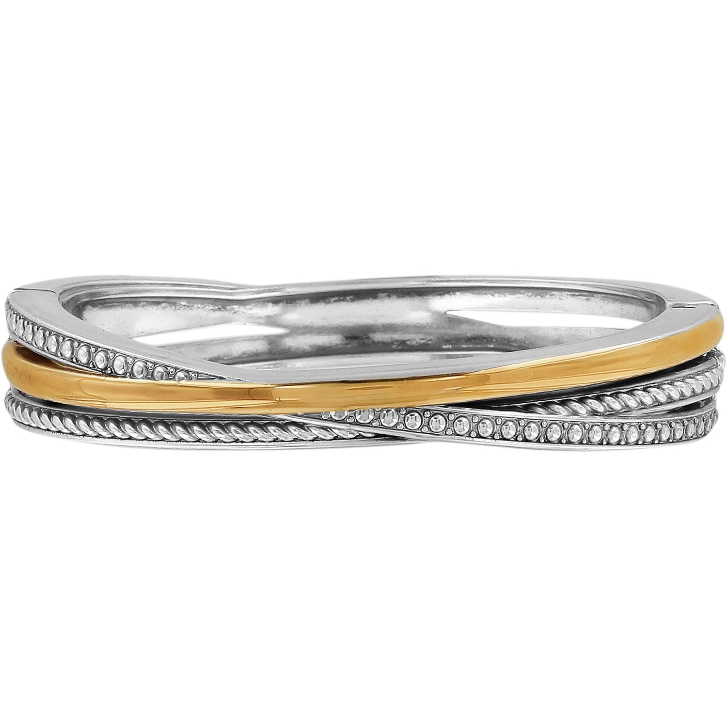 Neptune's Rings Medium Hinged Bangle Bracelet Close Up View