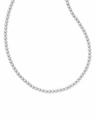 Nydia Strand Necklace in Silver White Crystal from Kendra Scott.