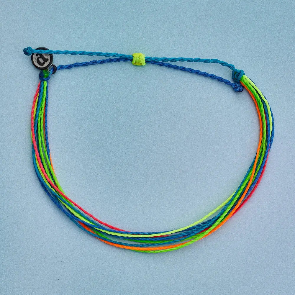 Neon Shores Anklet - Pura Vida Front View