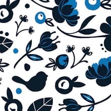 Nora Fleming Cocktail Napkin - Blue Jays