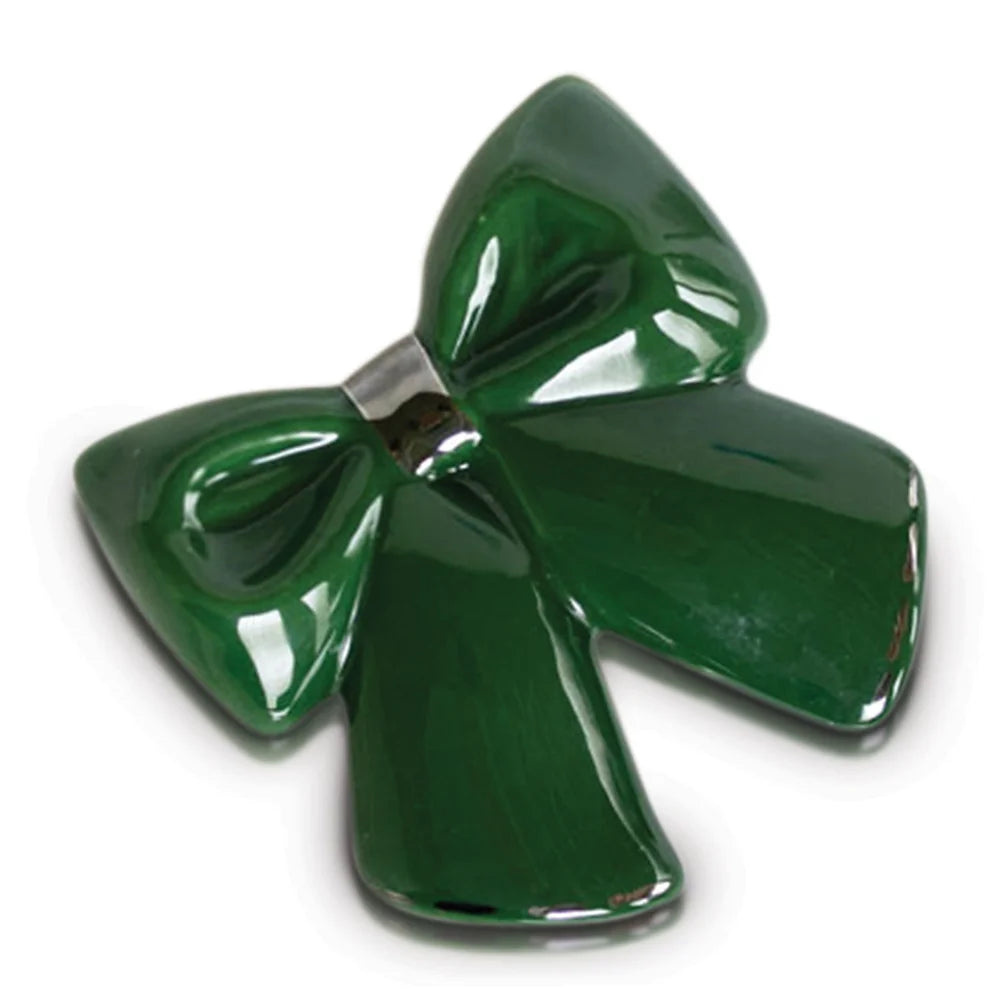 Green colored Christmas Present Bow from Nora Fleming.