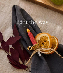 "Light the way a glowing touch of charm." The Nora Fleming Light The Way mini platter ornament.