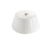 A white colored low riser stand made from Melamine by Nora Fleming.
