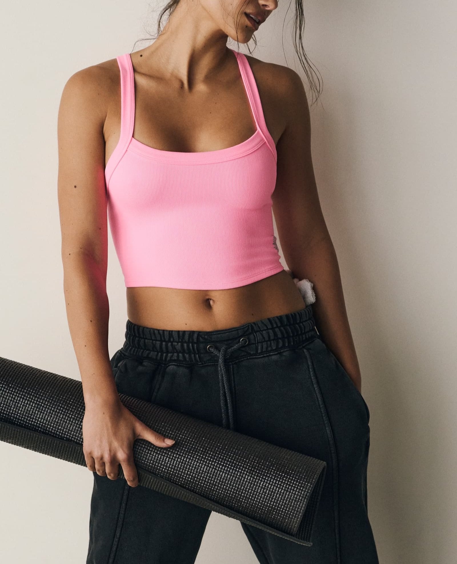 Pink women's cardi tank top from the brand Free People.