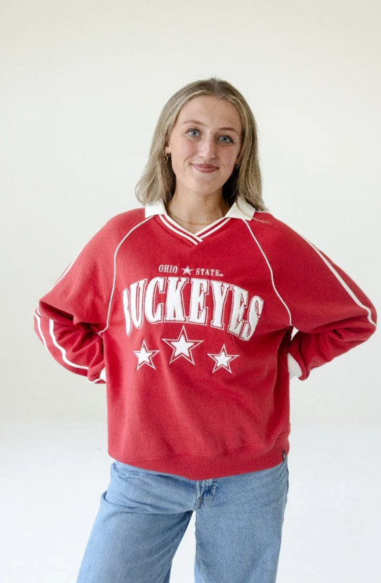 Ohio State Sunday Slate Collar Fleece Crew