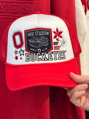 Daisy Mercantile Ohio State Layered Patch Trucker Hat